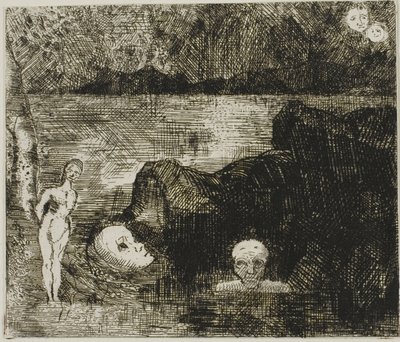 Dream Vision, c.1880 (etching & drypoint on ivory wove paper) alkotó: Odilon Redon