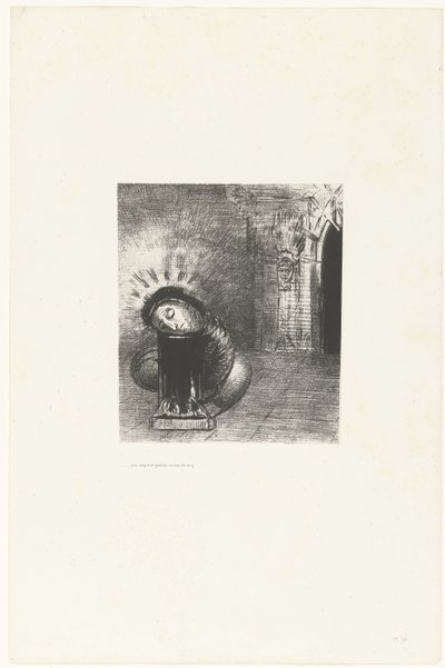Hosszú pukkanás a vér színében ...une longue chrysalide couleur de sang... Tentation de Saint-Antoine (2) (sorozat címe) Szent Antal megkísértése (sorozat címe) alkotó: Odilon Redon
