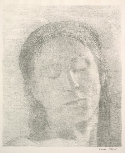Csukott szemek alkotó: Odilon Redon