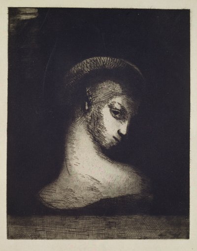 Női fej alkotó: Odilon Redon