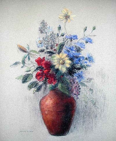 Virágok (pasztell, papíron) alkotó: Odilon Redon
