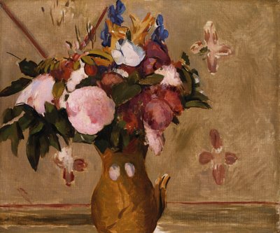 Virágok vázában, másolat Cezanne festménye után, 1886 körül alkotó: Odilon Redon