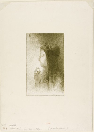 Ferdinand Hérold Chevaleries Sentimentales címlapja, 1893 alkotó: Odilon Redon