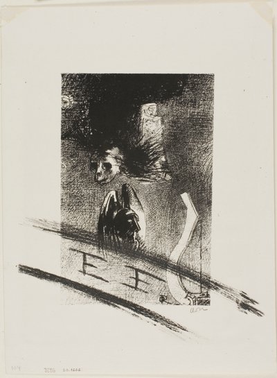 Iwan Gilkin Damnation című művének címlapképe a művész tollából alkotó: Odilon Redon