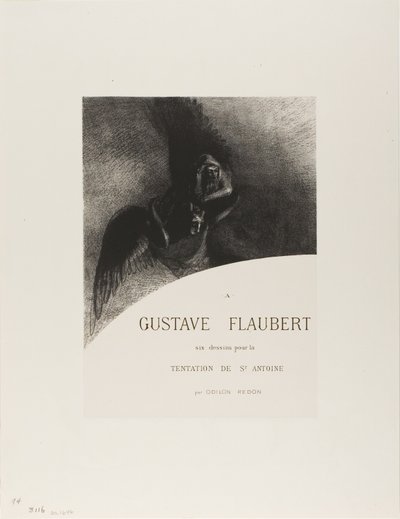 A Gustave Flaubert előlapja (Gustave Flaubertnek) alkotó: Odilon Redon