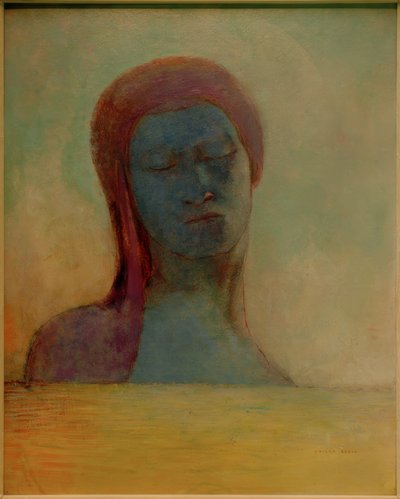 Csukott szemek alkotó: Odilon Redon