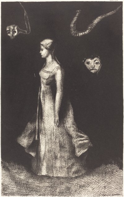 Kísértet (megszállottság) alkotó: Odilon Redon