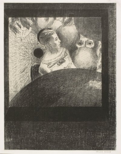 A gömbökben (az élőlényeket vezető lehelet szintén a SZférákban van), 5/6. tábla Edgar Poe-tól alkotó: Odilon Redon