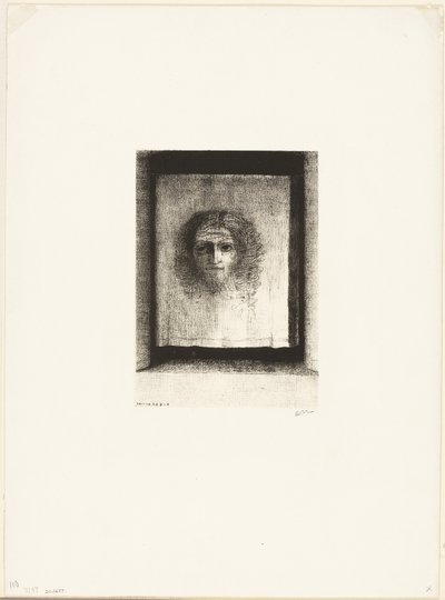 Fátyol volt, lenyomat, 6/1. tábla alkotó: Odilon Redon