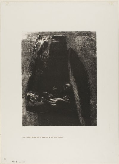 Ez az ördög, aki két szárnya alatt hordozza a hét halálos bűnt, 2. lemez a Szent Antal megkísértése című filmből (1. sorozat) alkotó: Odilon Redon