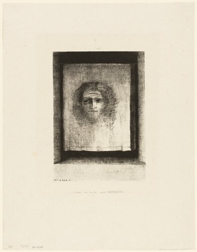 Ez egy fátyol volt, egy impresszum, 6/1. tábla alkotó: Odilon Redon