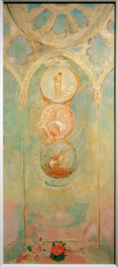 Karton a templom ablakához alkotó: Odilon Redon