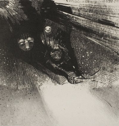 Lárvák Annyira Vértelen és Olyan Förtelmes, 5/6. tábla alkotó: Odilon Redon