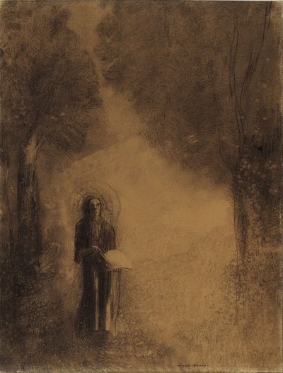A sétáló, tanulmány a „Sétáló Buddha” című műhöz alkotó: Odilon Redon
