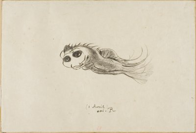 Vacsora menü francia litográfusok számára, 1887. április 1 alkotó: Odilon Redon