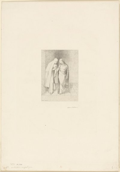 Misztikus beszélgetés alkotó: Odilon Redon