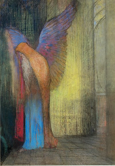 Öreg ember szárnyakkal alkotó: Odilon Redon