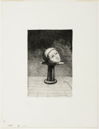 Az edényen tízes tányér az In Dreamsből alkotó: Odilon Redon