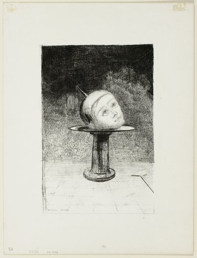 Az edényen tízes tányér az In Dreamsből alkotó: Odilon Redon