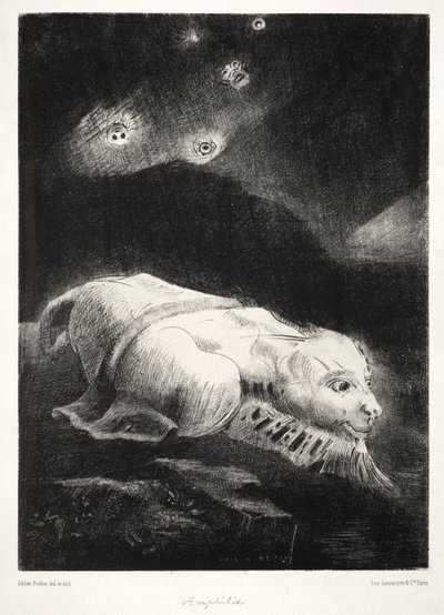 Eredet: Amikor az élet ébredt a homályos anyagok mélyén, 1883. alkotó: Odilon Redon