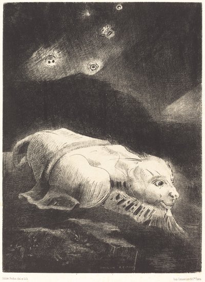Amikor az élet ébredt a homályos anyag mélyén alkotó: Odilon Redon