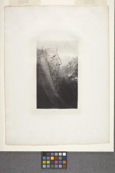 Szent Antal: "Segíts Istenem!" (litográfia kínai rátétpapíron) alkotó: Odilon Redon