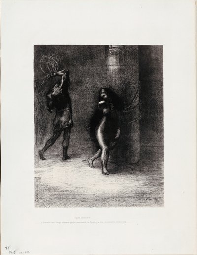 Szent Antal: "Hosszú haja alatt, ami eltakarta az arcát, azt hittem felismertem Ammonáriát", 6/1. tábla alkotó: Odilon Redon