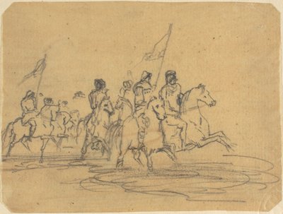 Redon első metszetének vázlata, A Ford (M. 2) alkotó: Odilon Redon