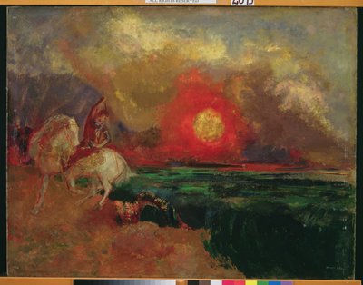Szent György és a sárkány alkotó: Odilon Redon