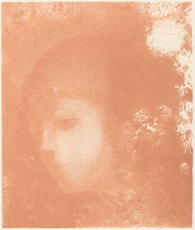 Virágos gyermek feje alkotó: Odilon Redon