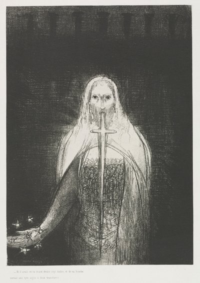 Szent János Apokalipszise: És jobb kezében volt hét csillag..., 1899. alkotó: Odilon Redon