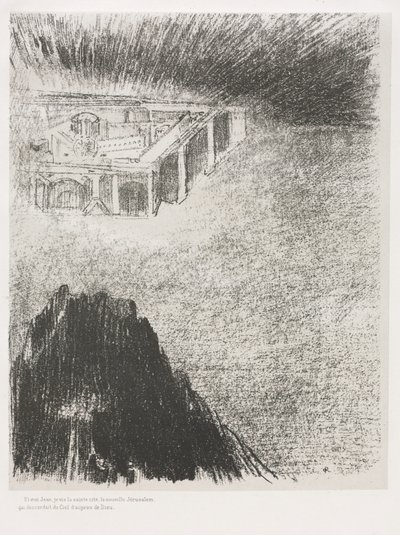 Szent János Apokalipszise: És én, János, láttam a szent várost, Új Jeruzsálem, 1899. alkotó: Odilon Redon