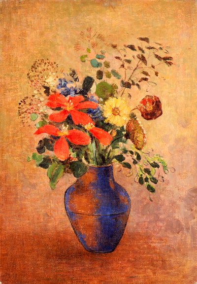 A kék váza alkotó: Odilon Redon