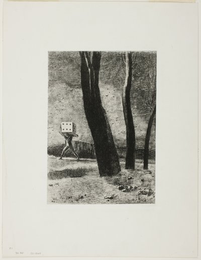 A szerencsejátékos, ötödik tábla az In Dreamsből alkotó: Odilon Redon