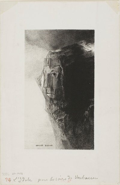 A bálvány, címlapkép Emile Verhaeren Les Soirs című művéből alkotó: Odilon Redon