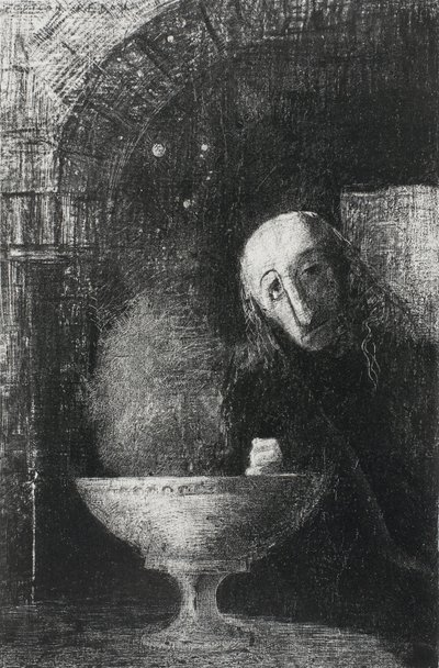 A végtelen keresés, az Éjszakából, 1886 alkotó: Odilon Redon