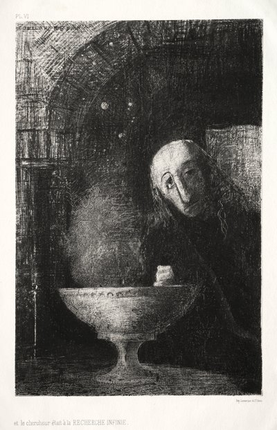 Az éjszaka: És a kereső végtelen keresésben volt, 1886. alkotó: Odilon Redon