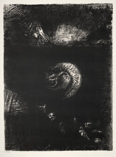 Szent Antal megkísértése Első sorozat: És mindenféle félelmetes teremtmény felbukkan, 1888. alkotó: Odilon Redon
