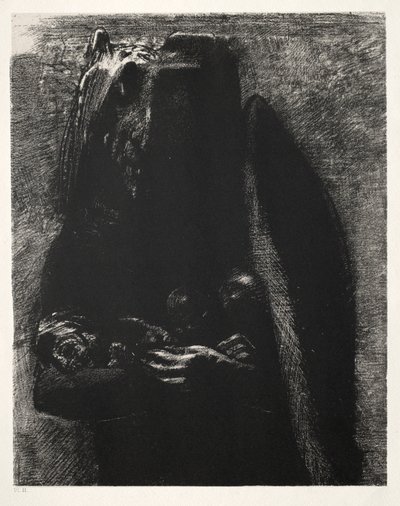 Szent Antal megkísértése Első sorozat: Ez az ördög, két szárnya alatt hord, 1888. alkotó: Odilon Redon