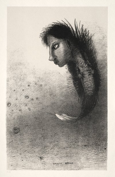 Szent Antal megkísértése Első sorozat: Akkor megjelenik egy egyedi lény..., 1888. alkotó: Odilon Redon