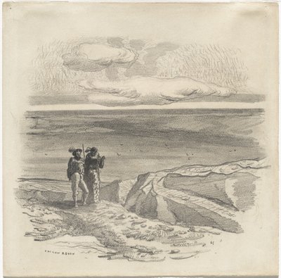 Két alak tájban alkotó: Odilon Redon