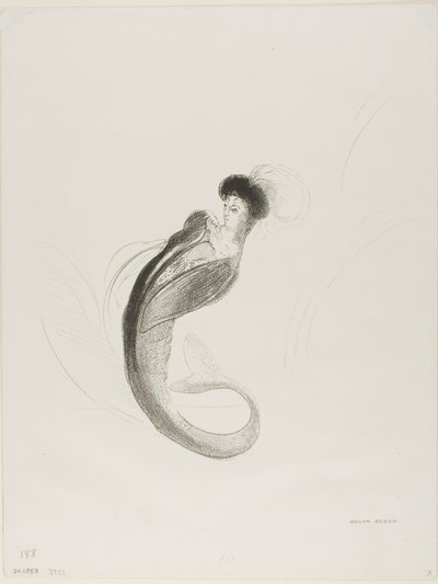 Névtelen próba litográfia alkotó: Odilon Redon