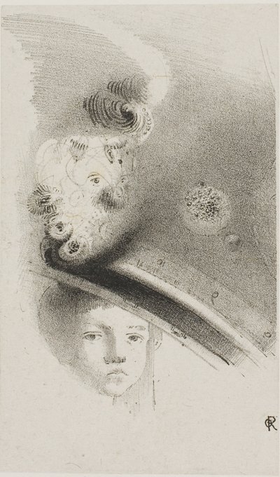 Névtelen próba litográfia alkotó: Odilon Redon