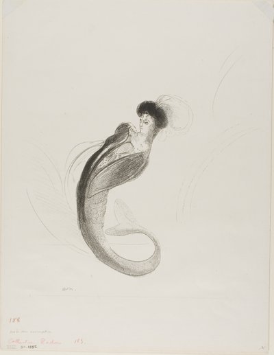 Névtelen próba litográfia alkotó: Odilon Redon