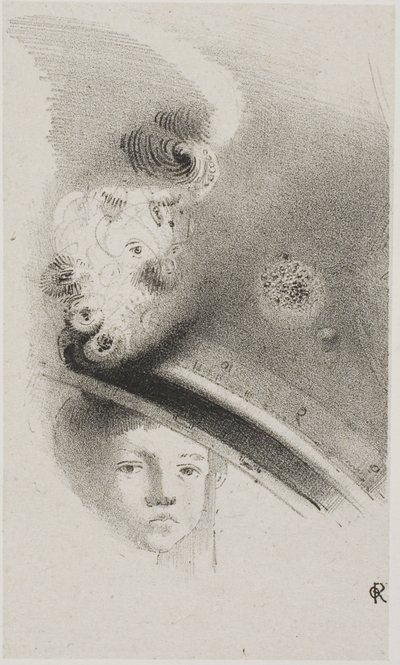 Névtelen próba litográfia alkotó: Odilon Redon