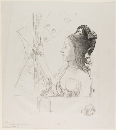 Névtelen próba litográfia alkotó: Odilon Redon