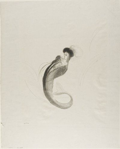 Névtelen próba litográfia alkotó: Odilon Redon