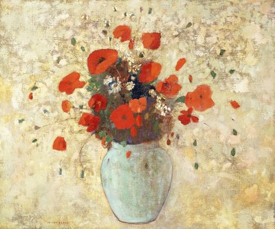 Mákos váza; Pipacsváza, 1905-09 alkotó: Odilon Redon