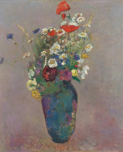 Kép: virágos váza alkotó: Odilon Redon