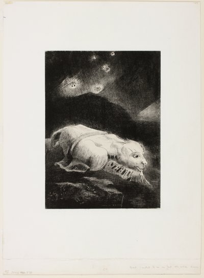 Amikor az élet ébredt a homályos anyagok mélyén, 1/8. tábla a "Les Origines"-ből alkotó: Odilon Redon